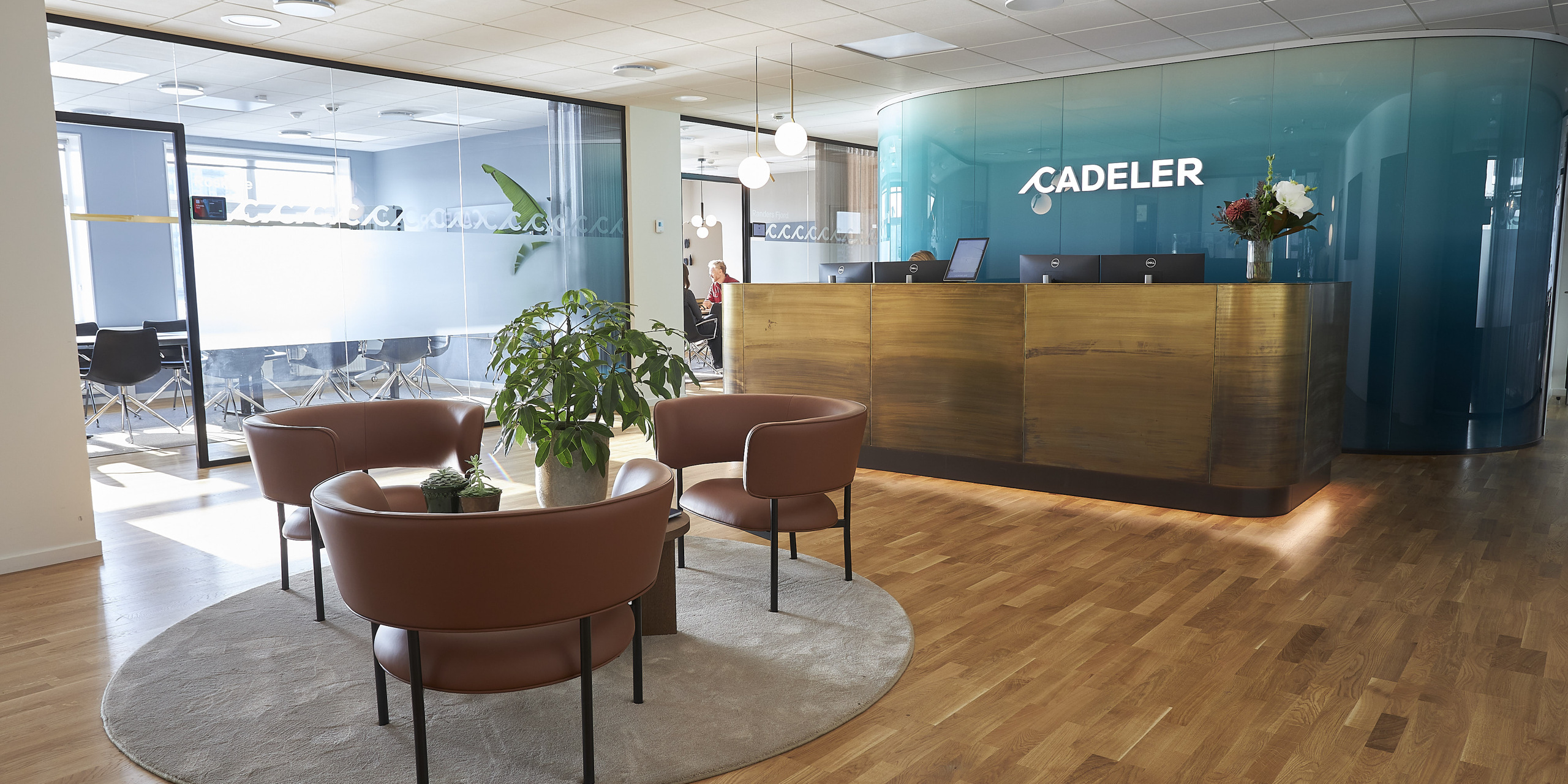 Billedet viser receptionen hos Cadeler på Kalvebod Brygge 43.